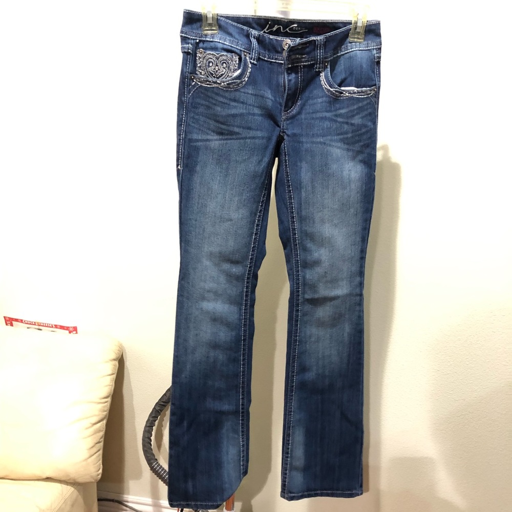 Inc denim women’s jeans boot leg regular fit sz 0